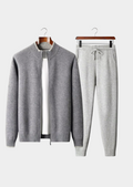 PURE EXTRA-FINE MERINO WOOL TWO TONE SET