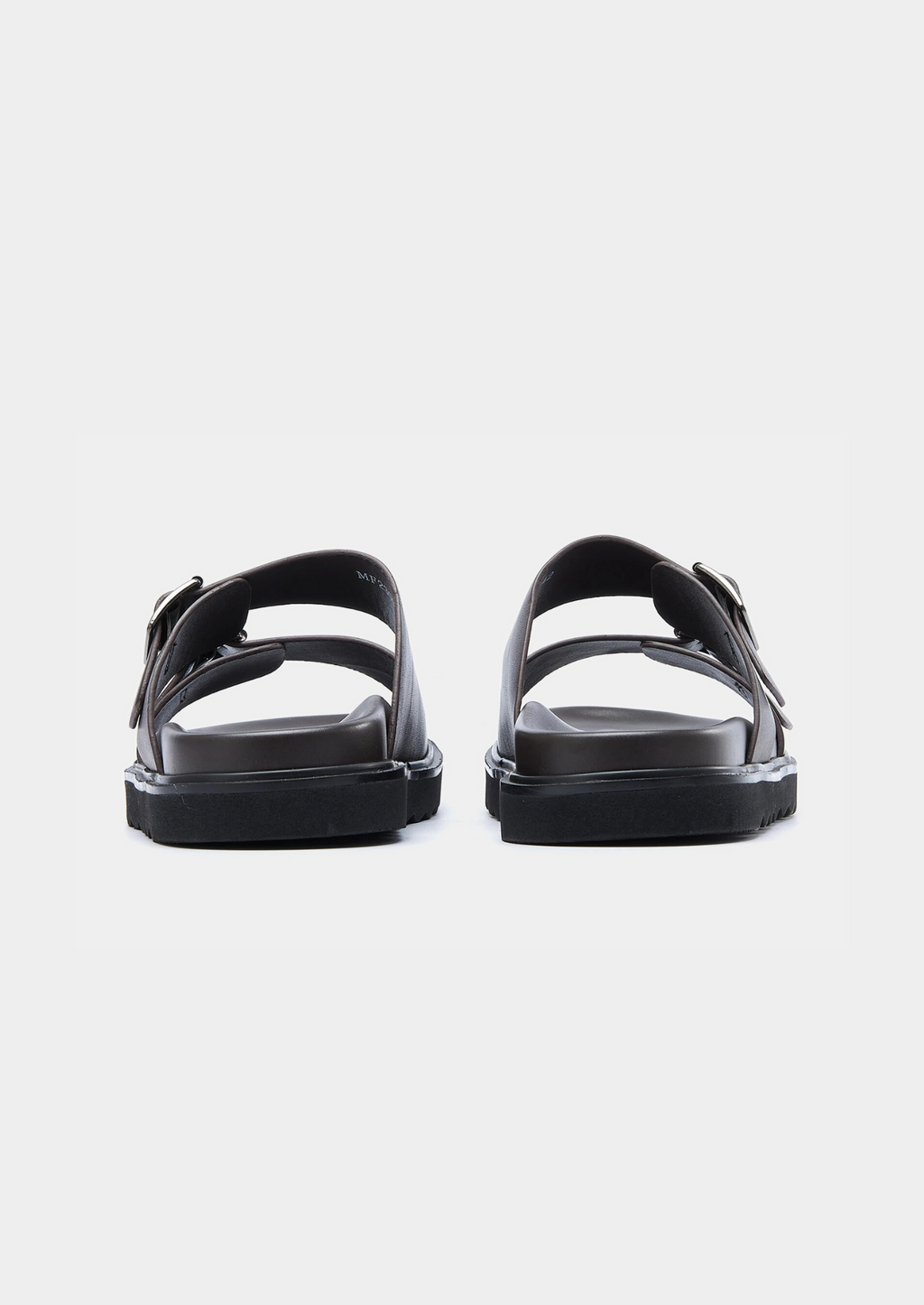 DOUBLE BUCKLE RESORT SANDAL - Dark Brown