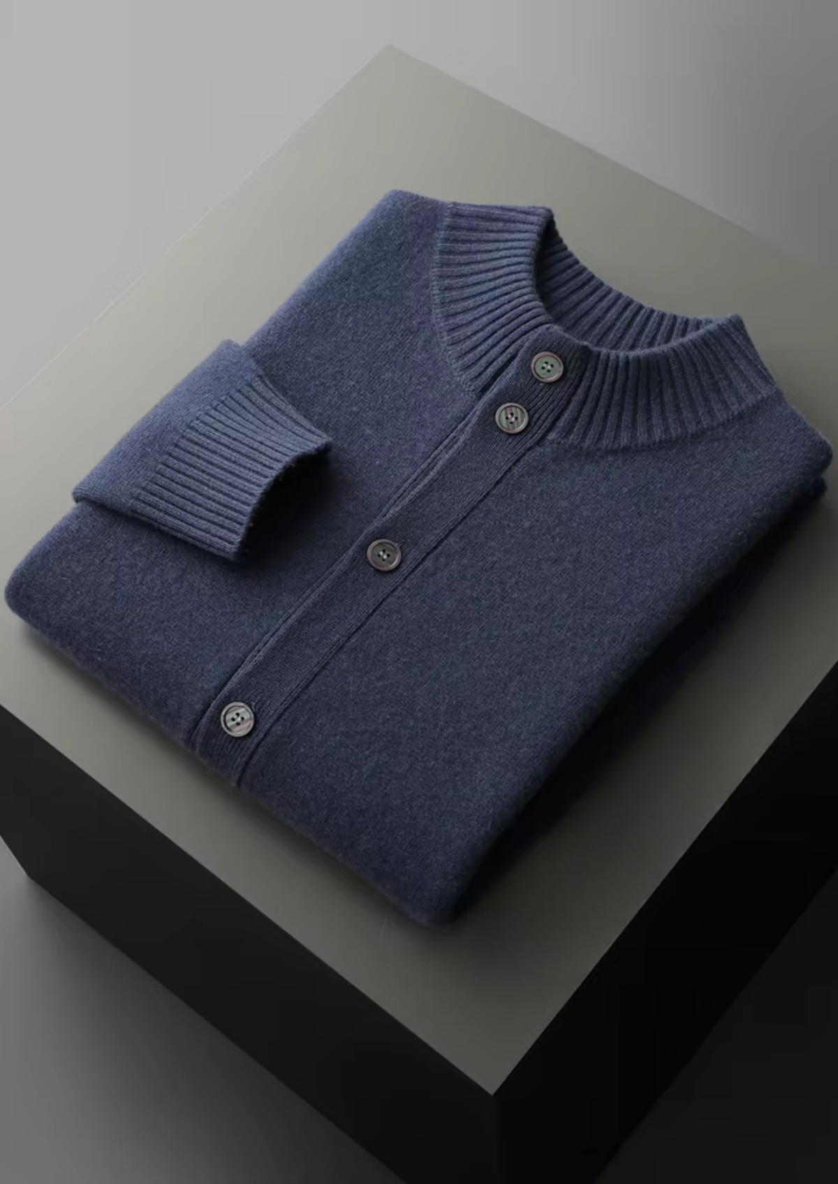 PREMIUM CASHMERE BUTTON CARDIGAN